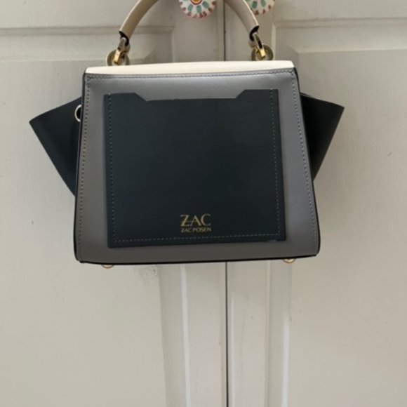 ZAC Zac Posen Eartha Top-Handle Crossbody - Color-Block (Cream/Storm/Navy) - Picture 2 of 6